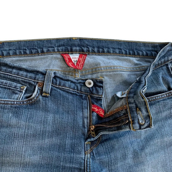 Lucky Brand Women’s 14/32 Reg Zoe Bootcut Jeans Medium Wash Distressed USA - Picture 3 of 8